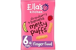 Ella's Kitchen Organic Strawberries and Bananas Puffs, 20g