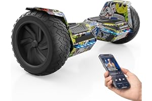 Hoverboard for Kids and Adults, 8.5" All Terrian Hoverboard with Bluetoorh Music Speaker, LED Lights, Powerful Dual Motor, iHoverboard H8 Off Road Hoverboard, Gift for Boys Girls