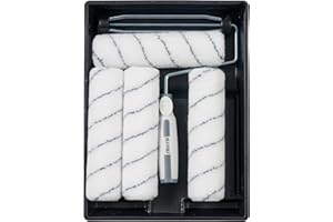 Harris 102012009 Seriously Good Walls & Ceilings Paint Roller Set 9in Includes 1 x 9" Frame, 4 x 9" Medium Pile Roller Sleeves & Tray 9"