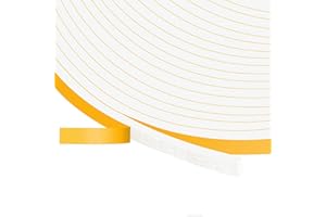 DESDIRA 10M Guarnizione Porta Isolante, Bianco Guarnizione Finestra Autoadesiva da 6mm x 3mm, Schiuma Nastro Paraspifferi Porta per Anti Freddo, Rumore e Collisione
