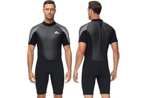 Owntop Muta Uomo Donna 3mm - Muta in Neoprene con Maniche Corte per Immersioni, Surf, Nuoto e Kayak - Protezione Termica e Libertà di Movimento