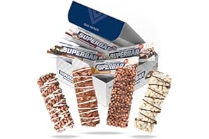 Energybody® Superbar High Protein Riegel Mix Box 12x50g / Eiweißriegel zuckerarm/Protein Bar nur 2g Zucker pro Proteinriegel/Eiweissriegel Low Carb 4 Sorten als High Protein Snacks