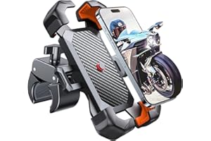 JOYROOM 2025 Support Telephone Moto, [1s Verrouillage] [100 mph Militaire Anti Vibration] Porte Telephone Velo, [5s Install] Universel Guidon Holder pour iPhone 17, Samsung S25, 4,7"-7" Smartphones