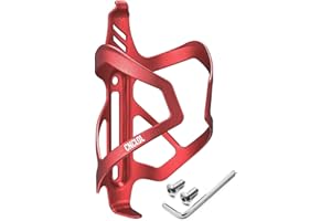 CNCLOL Portabidones de Bicicleta,Soporte Agua Bicicleta,Portabidon Mtb-Aluminio Soporte Botella,Ultraligeros Portabotellas bici para Carreteras,Montaña,Niños Porta bidón,negro/rojo/azul/naranja/morado