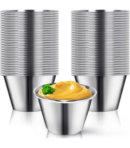 Amosfun 8 Pezzi Mini Tazza Per Salsa Piccole Ciotole Per - Foto 7