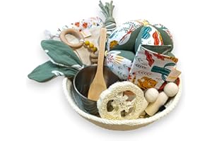 Surikatokids - Cesto de los Tesoros Montessori - Juego heurístico sensorial - Juguetes bebe 6 meses (Cesta XL) (Llamas)