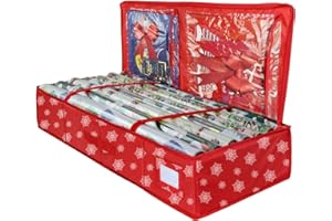 ZHSX Bolsa de Almacenamiento Con Bolsillo Interior, Almacenamiento de Papel de Regalo, Cierre de Doble Cremallera con Manija, Ranura de Tarjeta, Para Tarjetas, Lazos, Etiquetas y Cintas