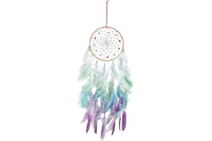 DOZNOZRI Colorful Dream Catcher for Girls kit Dreamcatcher Kids Bedroom Accessories,Handmade Fairy Feather Romantic rainbow dream catchers for Bedroom Wall Hanging Decoration Ornaments