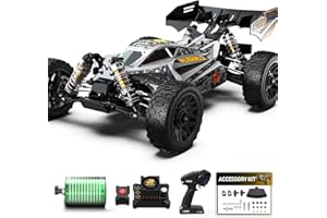 CROBOLL 1:14 Brushless Fast RC Cars for Adults with Independent ESC,Top Speed 90+KPH 4X4 Hobby Off-Road RC Truck,Oil Filled Shocks Remote Control Monster Truck for Boys(Gold)