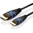 BlueRigger Mini HDMI to HDMI Cable (3M, 4K 60Hz HDR, High Speed, Ethernet, Audio Return) - Compatible with DSLR Camera, Camco