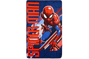 Clondo Decke für Kinder Spiderman Fan, weiches Fleece, Geschenkidee, Gadget, super weich, rot und blau
