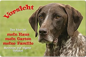 NANYUK +++ Deutsch KURZHAAR - Metall WARNSCHILD Schild Hundeschild Sign - DKR 04 T1