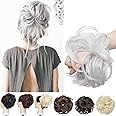 SEGO Ciambella per Chignon Elastico con Capelli Ricci Finti Extension XXL 80g Hair Bun Updo Spettinato Coda di Cavallo Trecci