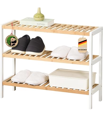 HOMCOM Schuhregal, Schuhständer Mit 6 Ebenen, Schublade Aus
