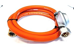 Zatechs Tubo per fornello a gas con riduttore per bottiglie da 11 kg | 1 m | Connettore 1/2" destro e riduttore 21,8 mm