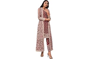 JIVRAJ FASHION Dupatta genähte Partykleidung Palazzo-Anzug Salwar Kameez Anzugdesigner Indisch-Pakistanisches Outfit Rangoli Seidenstickerei