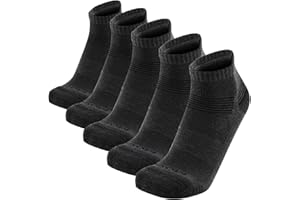 Suwangi 5 par skarpet sportowych męskich, do sneakersów, wyściełane, oddychające, krótkie, zimowe, ciepłe, termiczne, antypoślizgowe