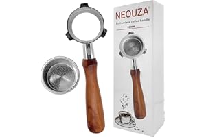 NEOUZA Portafilter senza fondo 51mm compatibile con macchina caffè espresso De'Longhi La Specialista EC9335 9155 9355 9665 cestello filtro