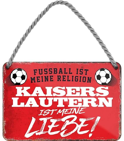 Retro Blechschild 'Ich Bin Kaiserslautern Fan' – 20x30 Cm, Vintage-Design, Witziger Fußball-Spruch
