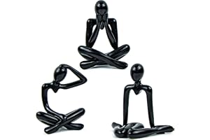 Xiruiubao Denker Set av 3 avlägsnande abstrakta dekorativa skulpturer för vardagsrum, moderna personliga dekorativa skulpture