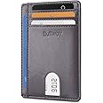 Buffway Mens RFID Blocking Slim Bifold Wallet Minimalist Leather Small Wallets for Men with Cash Pocket and Card Holder Slots