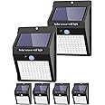 6 Pack Solar Lights Outdoor, 3 Modes/100LED Solar Security Lights Wireless IP65 Waterproof Solar Motion Lights Outdoor Solar Wall Lights Outdoor Lights for Front Door, Backyard, Garage, Deck…