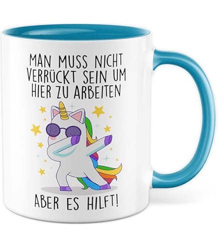 MoonWorks® Coffee Mug With Saying "Irgendwas Sticht Mit Hasi Nicht - View #10
