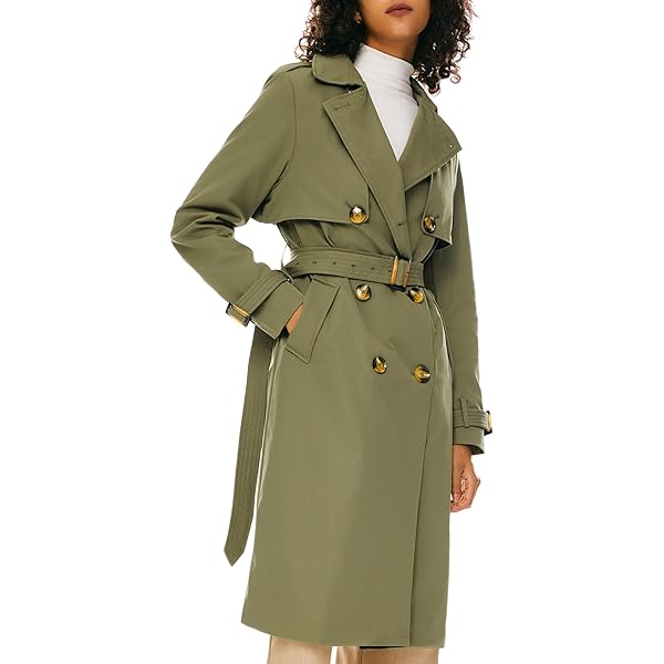 Generisch Trenchcoat Damen - Eleganter Übergangsmantel Mit Gürtel