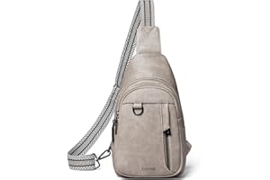LATMAP Sac de Poitrine Femme,Sac Poitrine Femme PU Cuir Petit Sac a Dos de Poitrine Femme Antivol Sac Banane Sling Bag Élégant