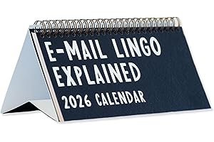 Manta Makes - E-Mail Lingo 2026 Calendar Colour - Secret Santa Christmas Gifts, Novelty desk sign, Funny Presents