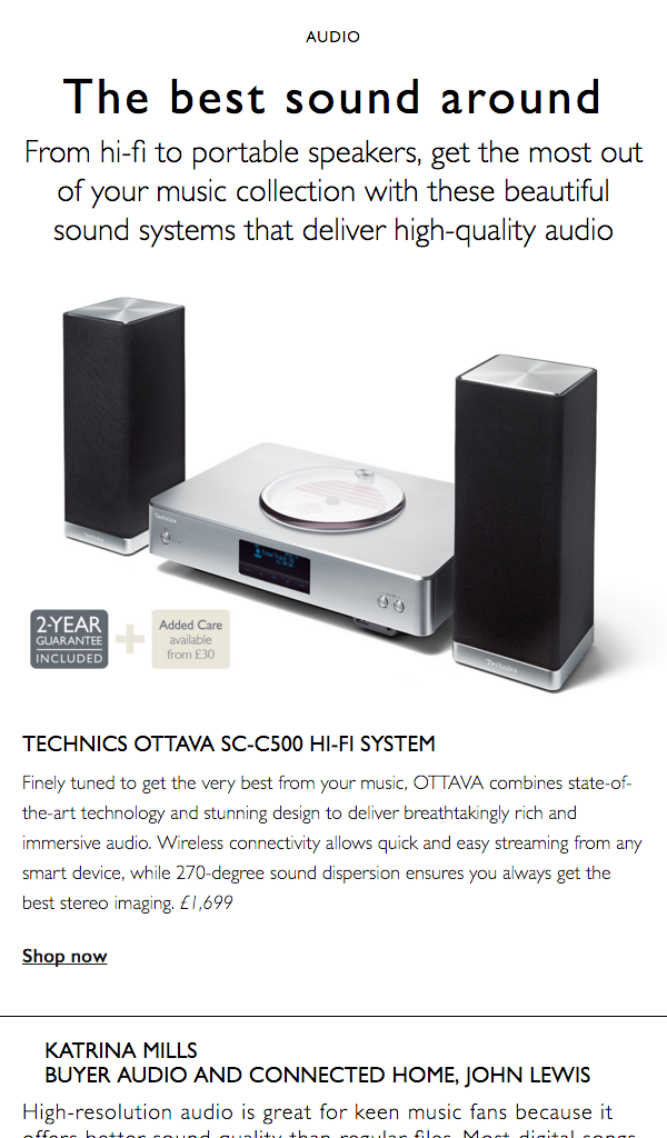 john lewis sound system