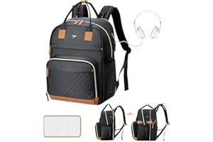 Tonyeee Wickeltasche Rucksack Baby Wickelrucksack mit Wickelauflage 25-37L Erweiterbares Große Wickeltasche Kinderwagengurten, Reise Rucksack Windeltasche Multifunktional Mommy Bag