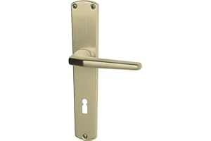 Alpertec 40400010PO Aluminium Phil-LS Langschildgarnitur für Zimmertüren in F2 eloxiert BB 72 MM Drückergarnitur Türdrücker Türbeschläge Neu