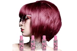 Official Renbow Crazy Color Semi-Permanent Hair Dye Color Cream - 4 x Cyclamen 100ml