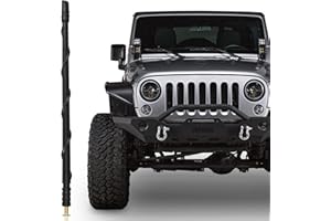VOFONO Antenna for 2007-2024 Jeep Wrangler JK JL Gladiator JT Rubicon Sahara 4XE Willys Sport Unlimited, Jeep Accessories Wrangler Gladiator 13 Inch Jeep Antenna for AM FM Radio Short Antenna Upgrade