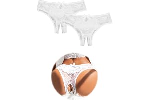 ohmydear Sexig tanga-stringtrosa, dam, sexig chic blommig spets, trosor och öppna trosor, underkläder, sömlösa andas korta trosor, sexig outfit, underkläder