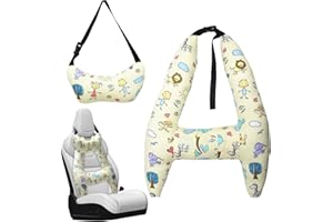 Ntmaichy H-förmige Schlaf-Kopfstütze, Kinder-Reisekissen, Nackenkissen Auto, ergonomisch geformtes Nackenkissen, Reisekissen für Babys und Kleinkinder für Autositze, unterstützt Körper und Kopf