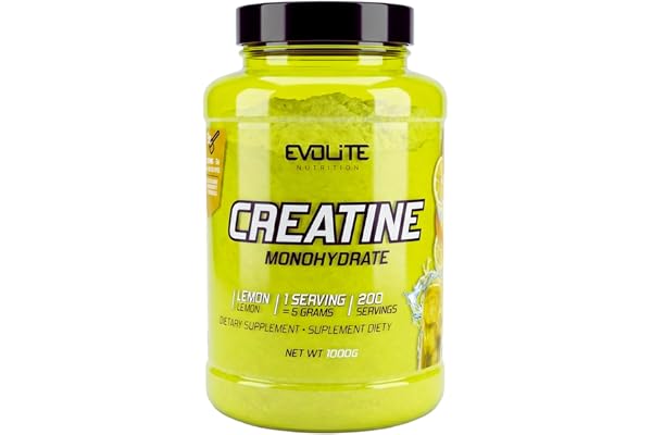 Kreatinmonohydrat 1kg - Taurin Kreatinpulver, Pre-Workout -200 portioner | lösligt, veganskt mikroniserat, 6 månaders förbrukning, Evolite Nutrition