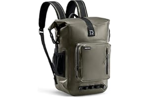 RIDEIRON mochila hombre moto impermeable,mochila viaje roll top impermeable 500D PVC la pesca, los viajes y el uso diario 35L