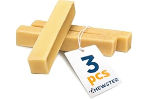 Snacks para Perros CHEWSTER - Huesos de Queso masticables - Chuches de Larga duración elaboradas con Leche Natural (210 g, Juego de 3, Talla M)