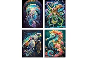 Muzagroo Art Kit de Pintura de Diamantes 5D para Adultos y Principiantes - Arte de Diamantes de Tortuga - Artes y Manualidades para Sala de Estar