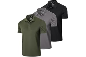 Gaiatiger 3er Pack Poloshirt Herren Kurzarm Schlank Leicht T-Shirt mit lässigem Kragen Atmungsaktiv Hygroskopisch Poloshirts für Herren Golf Polo Shirts männer