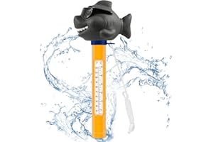 LIRCHES Floating Water Thermometer, Swimming Pool Thermometer, Cartoon Water Temperature Thermometer, Shatterproof Swimming Pool Thermometer with Rope, Suitable for Indoor and Outdoor Hot Tubs, Pools