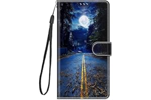 Bnvdfre for Motorola Moto E13 Case Flip Wallet Phone Case Shockproof PU Leather Card Holder Magnetic Stand Protector Cover for Motorola Moto E13, Road