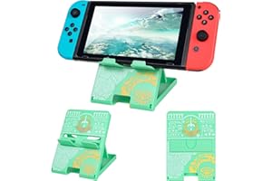 DLseego Support Compatible avec Switch/Switch OLED/Switch Lite,Pliable Support Switch Compact Design Réglable Support de Jeu pour Switch Console-Vert
