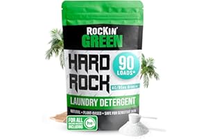 Rockin' Green | Hard Rock Natural Laundry Detergent Powder | AC/DSea Breeze | 45oz / 90 Loads - Perfect for Baby Clothes
