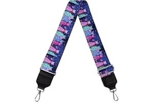 Xoenoiee Cat Starry Night Purse Straps for Handbags Replacement Wide Shoulder Strap Adjustable Strap for Crossbody Bag， 1Pack