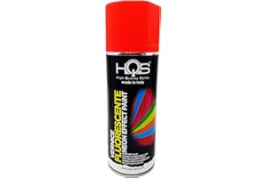 4R Quattroerre.it HQS Bombe de peinture en aérosol Fluorescent Rouge 400 ml