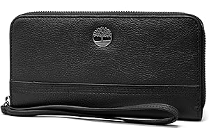 Timberland Leather RFID Zip Around Wallet Clutch with Wristlet Strap, Braccialetto Donna, Taglia Unica