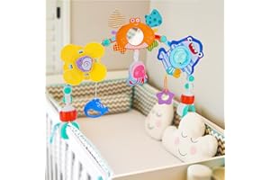 VicTop Promenade Arc d’activité avec des Jouets à hochet, Bébé Poussette Jouer Arch Toy Jouet Poussette avec Clips réglables S’adaptent à la Plupart des poussettes Siège d’Auto pour bébé